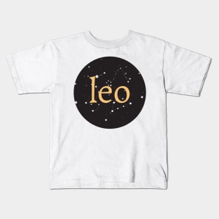 Leo Zodiac Sign Star Circle Kids T-Shirt